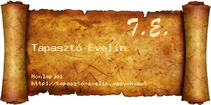 Tapasztó Evelin névjegykártya