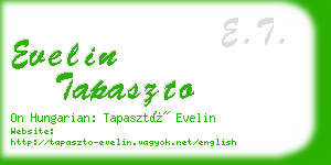 evelin tapaszto business card